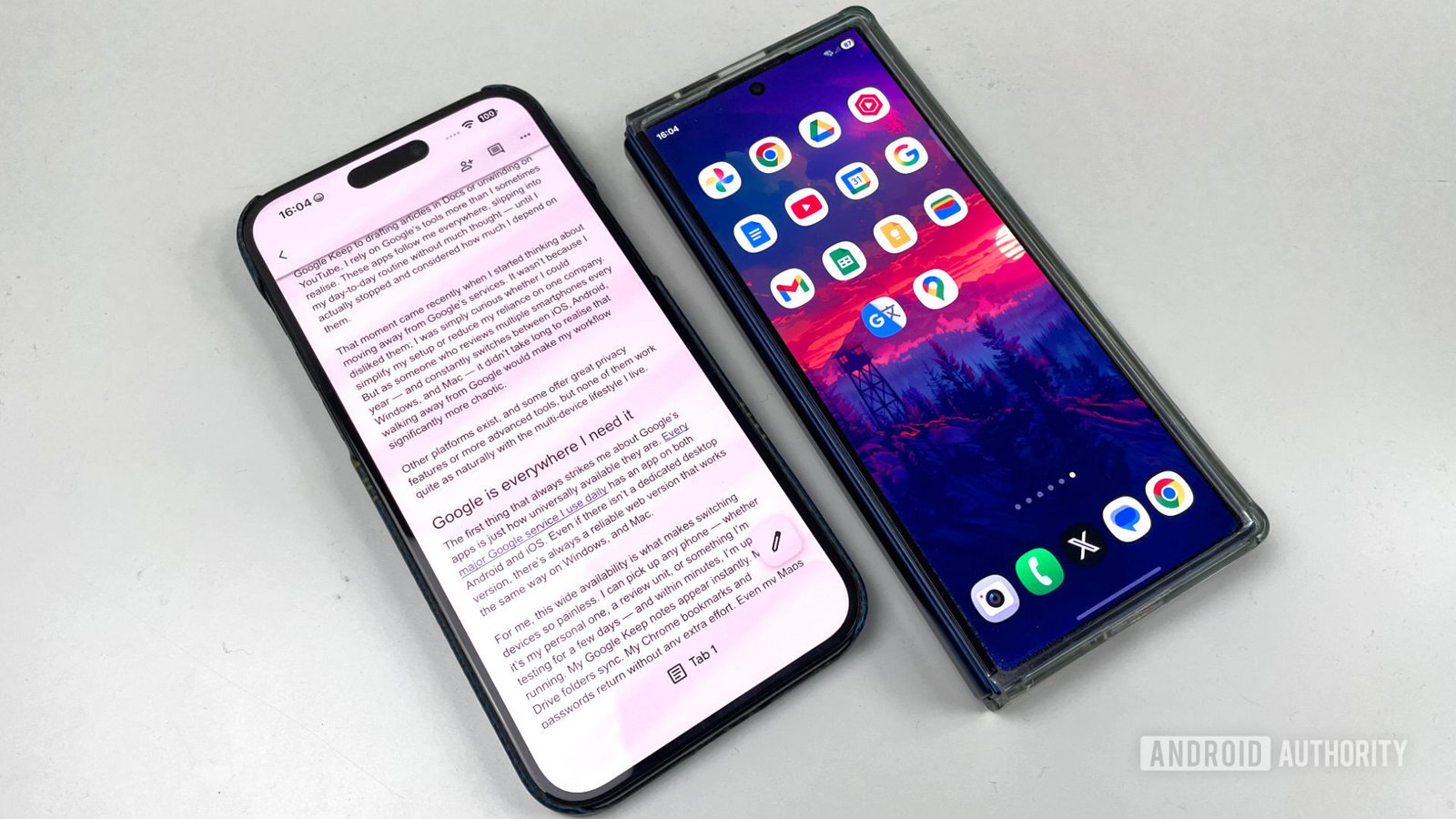 Iphone google docs and android google apps