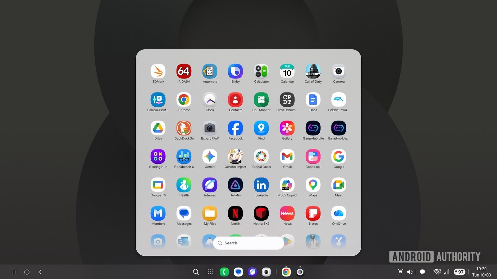 Samsung Dex Appdrawer