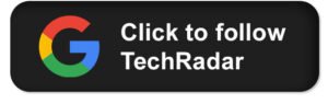 Google logo on a black background next to text reading 'Click to follow TechRadar'